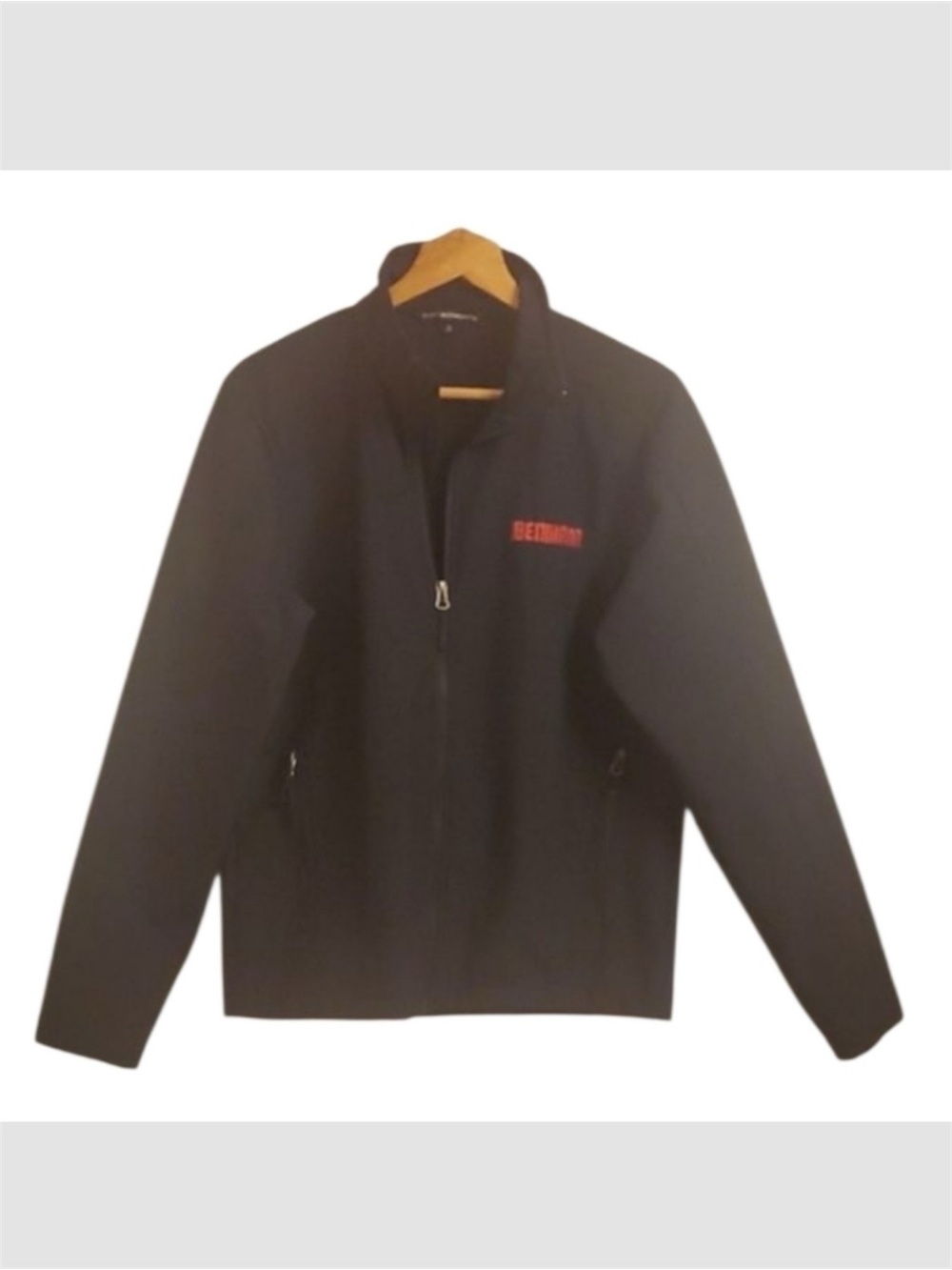 Benihana logo Port Authority Jacket Men’s Size Small BLACK red Fleece Interior